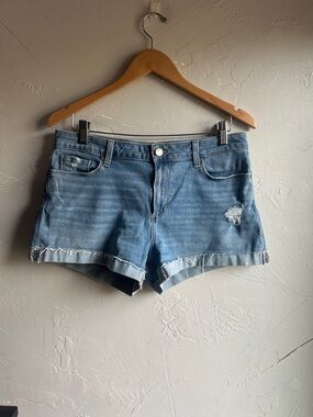 PAIGE Jimmy Jimmy Distressed Denim Shorts Y2K Model Off Duty‎ Festival Summer 29